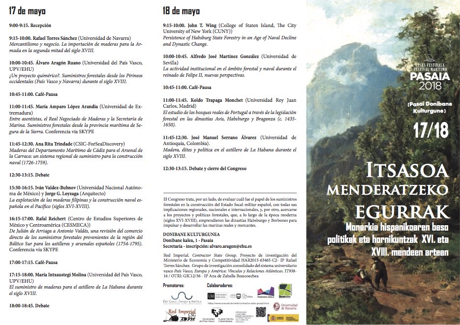 ¿Cómo contribuyeron los bosques del mundo y los Reales Arsenales en la construcción de la Monarquía y del estado fiscal-militar hispánicos? Responderemos a esta pregunta dentro de un mes en el marco del Festival Marítimo de Pasaia <a href="/Pasaiaitsasfest/">Pasaia Itsas Festibala 2026</a>