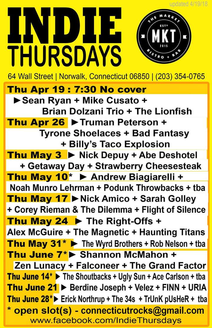 CTROXRADIO's tweet photo. INDIE THURSDAYS at MKT 64 wall street, Norwalk Connecticut USA ... @briandolzani @MikeCusato @MKTnorwalk https://t.co/z2s5p7JTnb