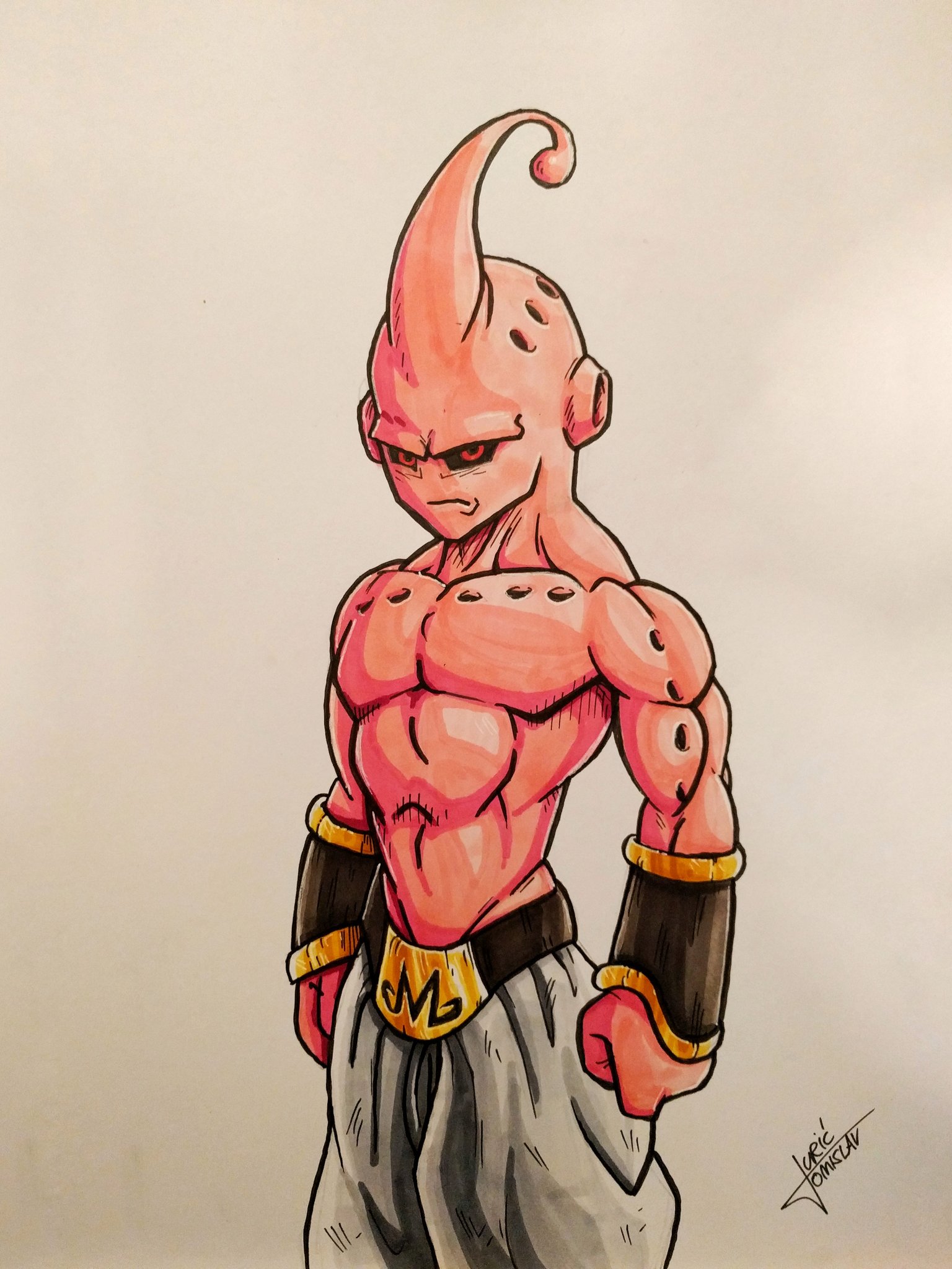 DRAWING KID BUU - DRAGON BALL Z - HOW TO DRAW KID BUU 