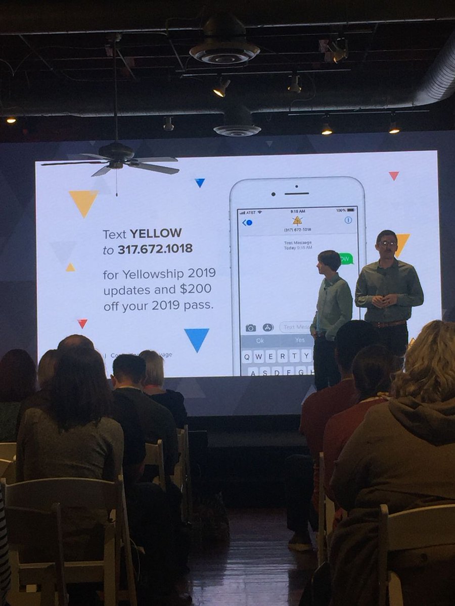 lessonly's tweet photo. We can't believe #Yellowship18 is already coming to an end. Text YELLOW to 317-672-1018 to sign up for #Yellowship19 updates and receive $200 off your 2019 pass! https://t.co/Y3UJH98S05