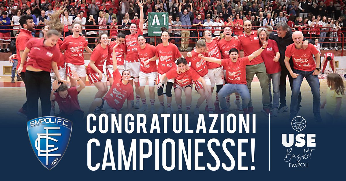 EmpoliFC's tweet photo. Congratulazioni @usebasket congratulazioni ragazze, congratulazioni CAMPIONESSE per la promozione in A1!
#UseRosa #cometenessunomAi https://t.co/zUMGkGlVfR