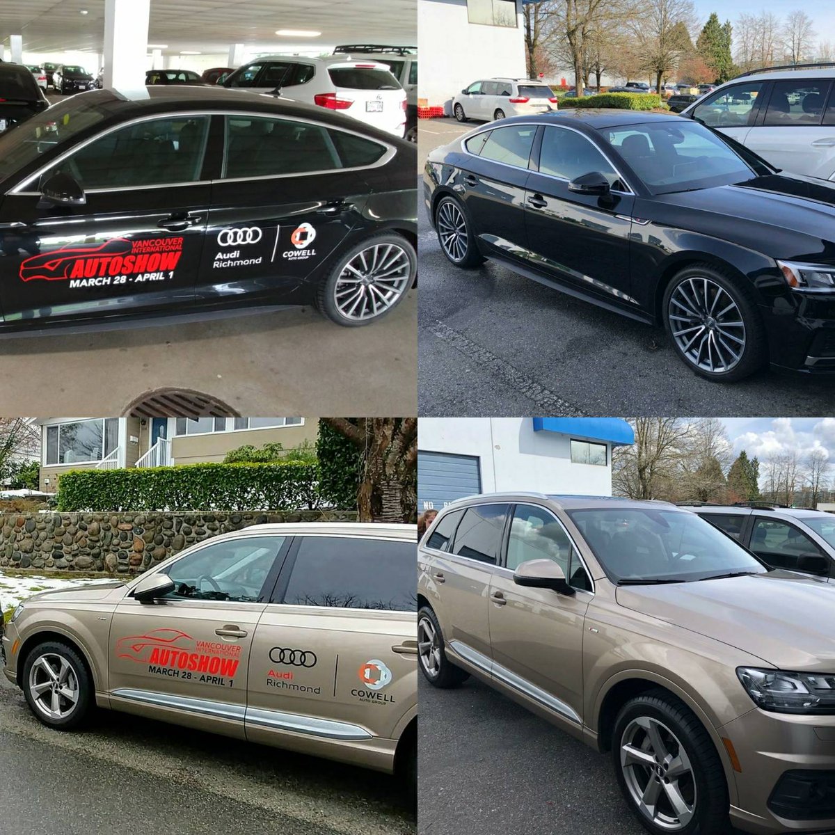 The pre and post #vanautoshow18  #RollingBillboards. Thanks to One Classic Auto Chemical Guys® for getting them all cleaned! @cowellautogroup @Audirichmond