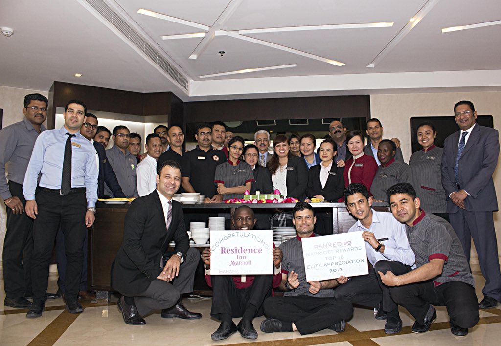 MarriottEABh's tweet photo. Congratulations, Residence Inn by Marriott Manama, Bahrain! Rank #9 Marriott Rewards Elite Appreciation all brands and #1 in Residence Inn brand globally! #RIBahrain #MarriottRewards #MarriottIntlMEA #Bahrain https://t.co/yUNIDa2VBd