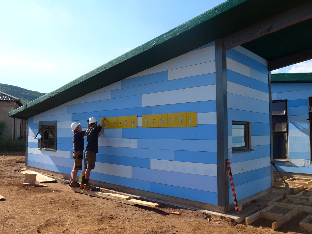 jbenedictbrown's tweet photo. #ProjectIthuta has its sign, ready for handover tomorrow. Welcome to the new Mabothong Crèche. https://t.co/2GUfxg7kYg