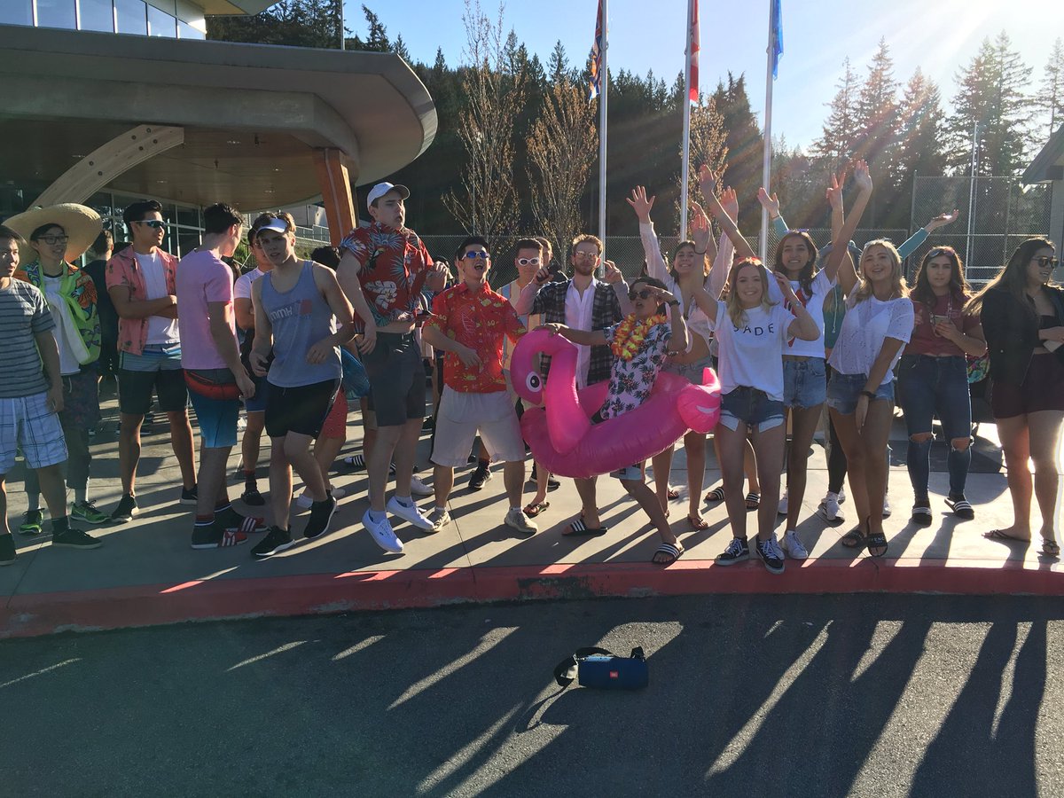 HazelChee's tweet photo. Our @MulgraveSchool #grad2018 are great, entertaining and greeting us before they go off on study leave. #GradPrank #ChairFreeDay https://t.co/786jaFmob8