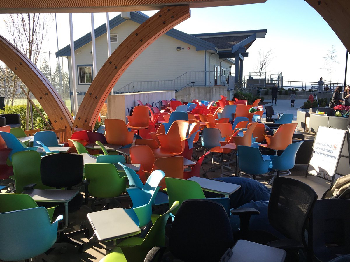 HazelChee's tweet photo. Our @MulgraveSchool #grad2018 are great, entertaining and greeting us before they go off on study leave. #GradPrank #ChairFreeDay https://t.co/786jaFmob8