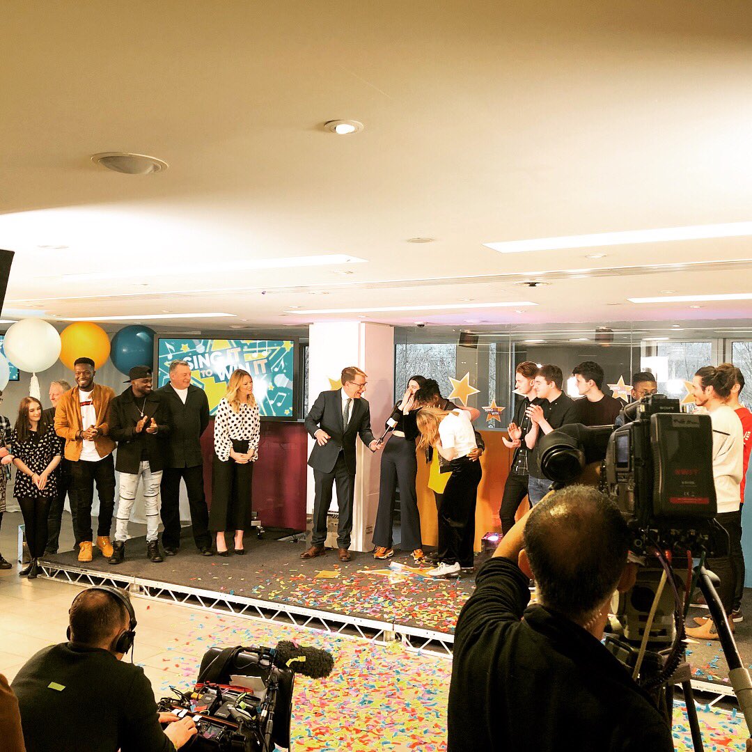 ReggieNBollie's tweet photo. Throwback to the finale of Sing it to Win it competition on @GMB last week Friday with @KimberleyJWalsh . Congratulations to the Winners #MU4 . Can’t wait to hear your record on NOW100 🎉🎉👌 https://t.co/DSUPSCF4it