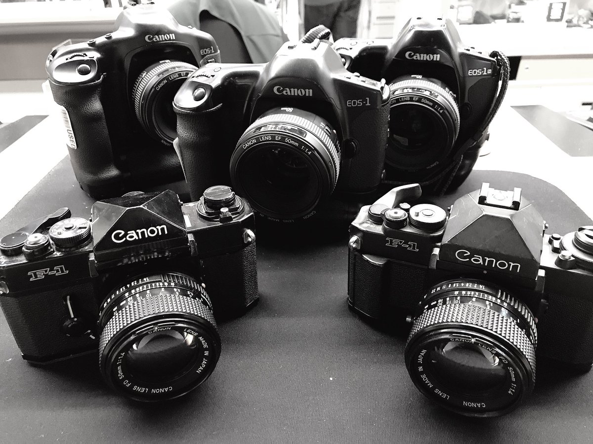 Examining Classic @CanonUSAImaging 📷📷📷s later this afternoon for our #TBT Broadcast!

▶️Facebook.com/bhphoto
#TeamCanon