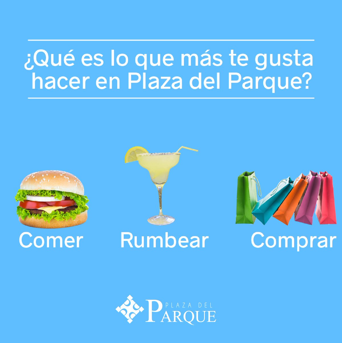 plazadelparque_'s tweet photo. Queremos saber qué te apasiona para brindarte una mejor experiencia.

#TodoEsMásFácil https://t.co/tFb9rmAzDn