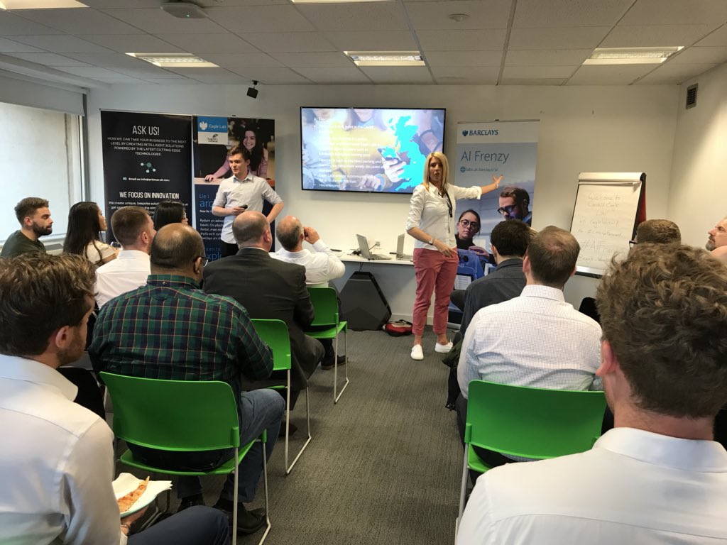 And we’re off, #AIFrenzy 🤖 

Intros from George &amp; Niki #lablife