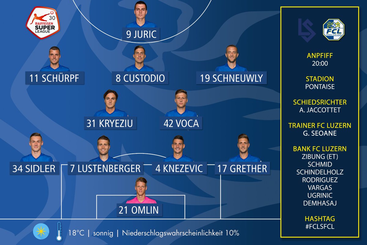FCL_1901's tweet photo. Das sind unsere Jungs fĂŒr die Partie in Lausanne. Los geht's um 20:00 Uhr. Hopp LozĂ€rn, kĂ€mpfe ond siege!
#FCLSFCL #nomeLozĂ€rn #seit1901fĂŒrimmer https://t.co/lSafn89i9D