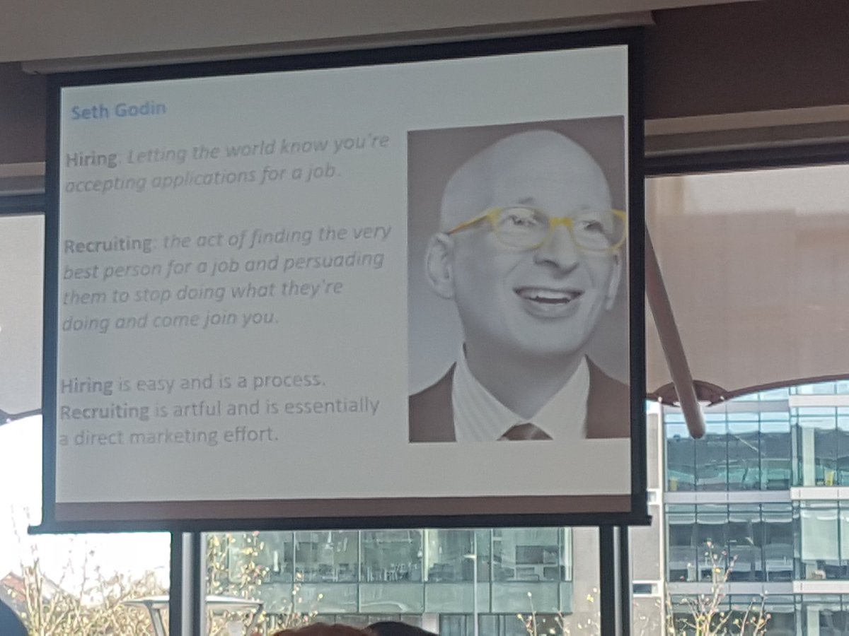 jenncashmanRDJ's tweet photo. @petercosgrove tells us the difference between hiring and recruiting at the @CorkChamber and @NRFIreland #corkfutureofwork event at the @ClaytonCork. https://t.co/gUpgh1clll