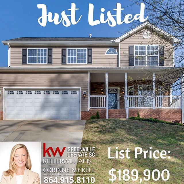 _corinnenickell's tweet image. Just Listed!!!! 610 Geranium Ln. Lyman,SC 29365 
4BR/2.5BA $189,900 
Contact Corinne Nickell for more details. 
#justlisted #lymansc #southcarolina #kellerwilliams #forsale #listings #home