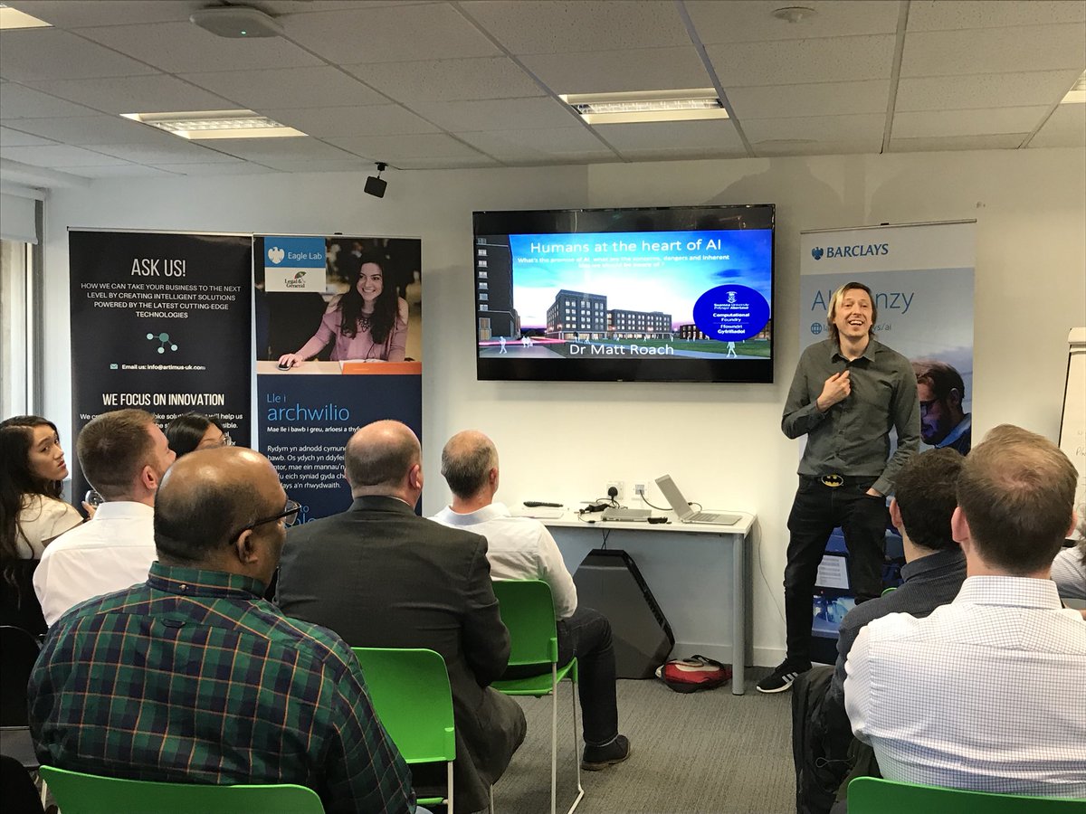 “Humans at the heart of AI” presented by Dr Matt Roach of Swansea University 👩🏼‍💼🤖👨🏾‍💼