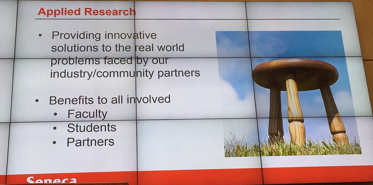 teresa_sing's tweet photo. #SenecaARIE18 #SenecaHELIX Industries look into partnership with @SenecaARI &amp; @SenecaCollege International for innovation solutions. Three legs working together with faculty, students, partners. Everyone leans in and together everyone grows. Hire #Senecans. @vjwvanessa @Dudley_CL https://t.co/jOBtirqLmE