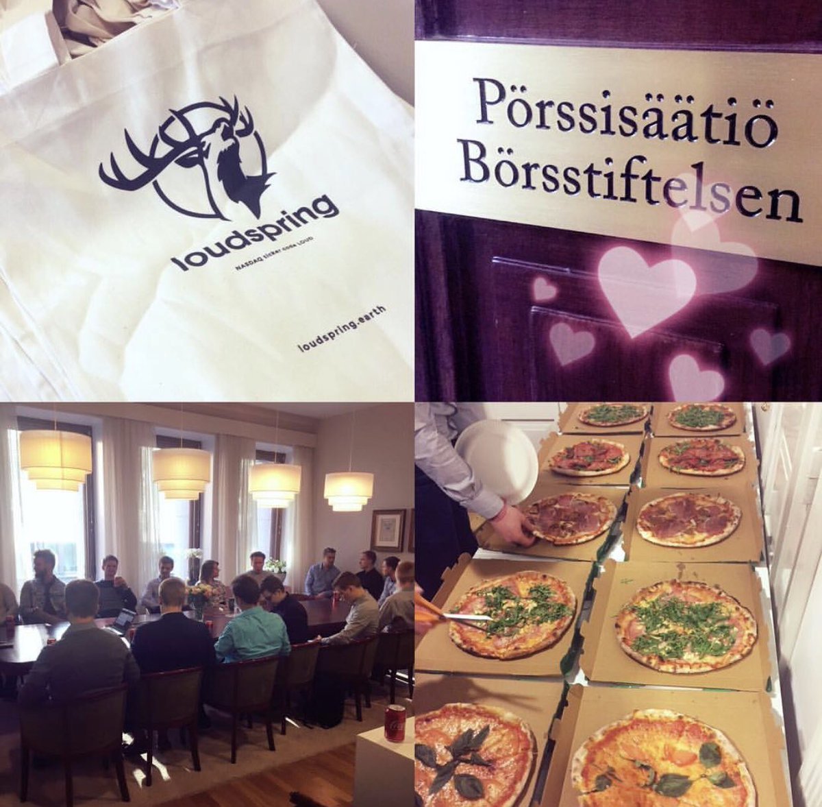 NuoretOS's tweet photo. Joshua Kirkman presentoi @loudspring yhtiöstä ja vastuullisuudesta @Porssisaatio tiloissa. Tilaisuus oli tarjoiluineen timanttia!🌎📈✌️ #pizza&beer #saverheworld #thinkglobal #NOS #sijoittaminen #omistajuus https://t.co/id5jSrE0G0