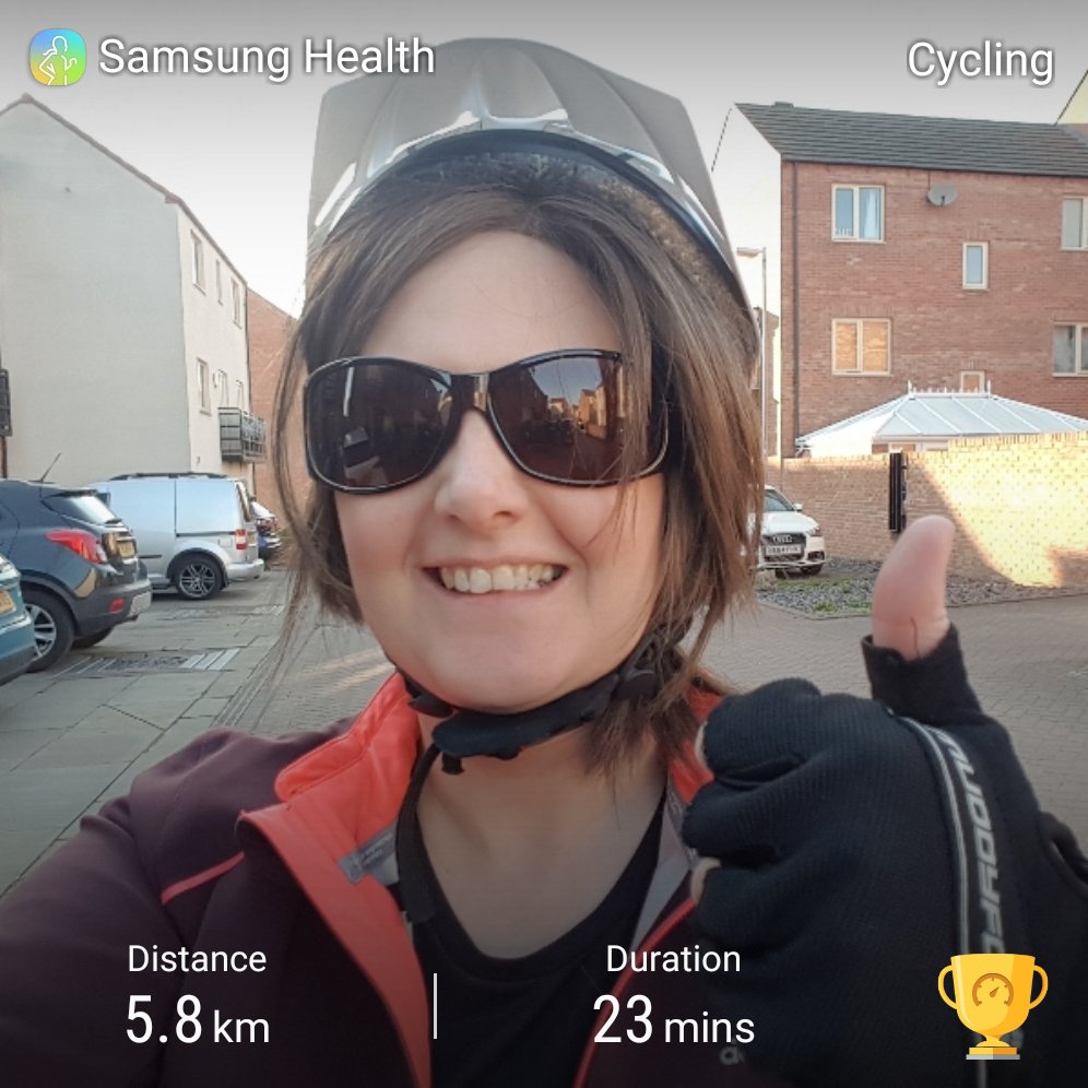 runawaygirl248's tweet photo. First time cycling in nearly 6 months this evening and enjoyed it. It was steady away and good to be out in the fresh air 🚲🚲 #thisiscancer #breastcancer #livewithcancer #thisgirlcan #cycling https://t.co/ocDhWXbL7x