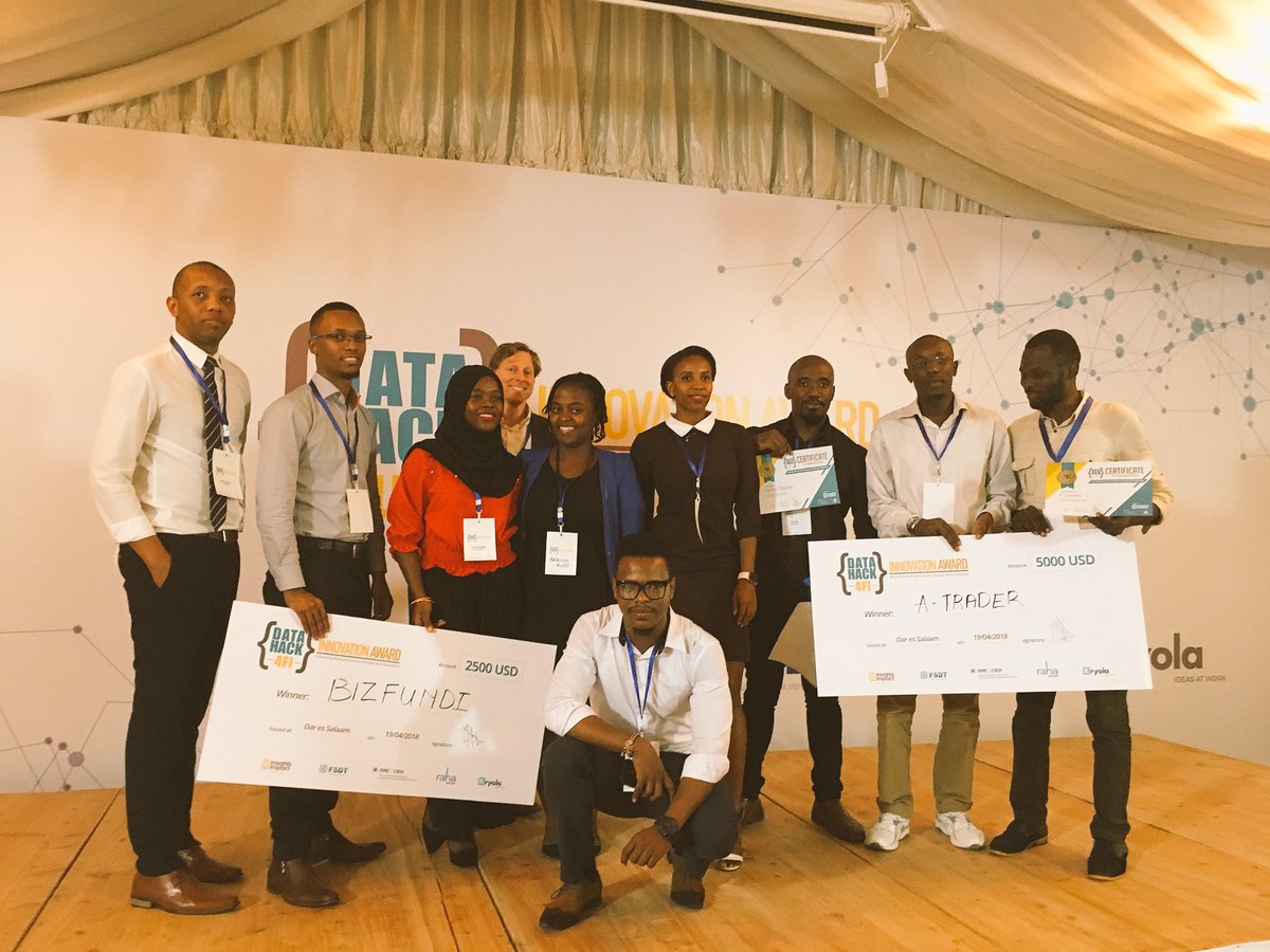 ideas_atwork's tweet photo. Its a wrap! Congratulations @ATraderTZ and #BizFundi! #YoungAfricaWorks #financialinclusion #DataHack4FI https://t.co/U6NhsBeykk