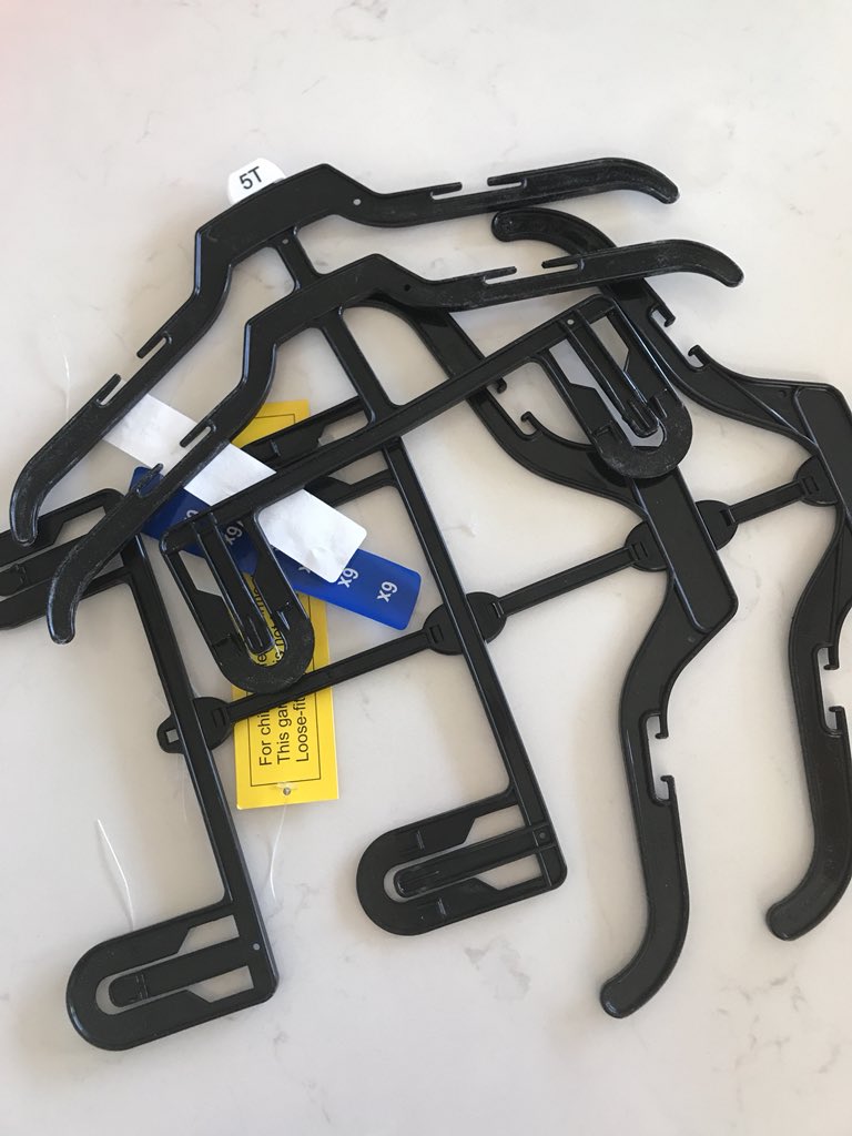 Cawthornator's tweet photo. @Costco !! What if we could all bring back to store the plastic hangers without hooks all the @Carters clothes are sold on? Would you recycle them? https://t.co/unp76grYmc