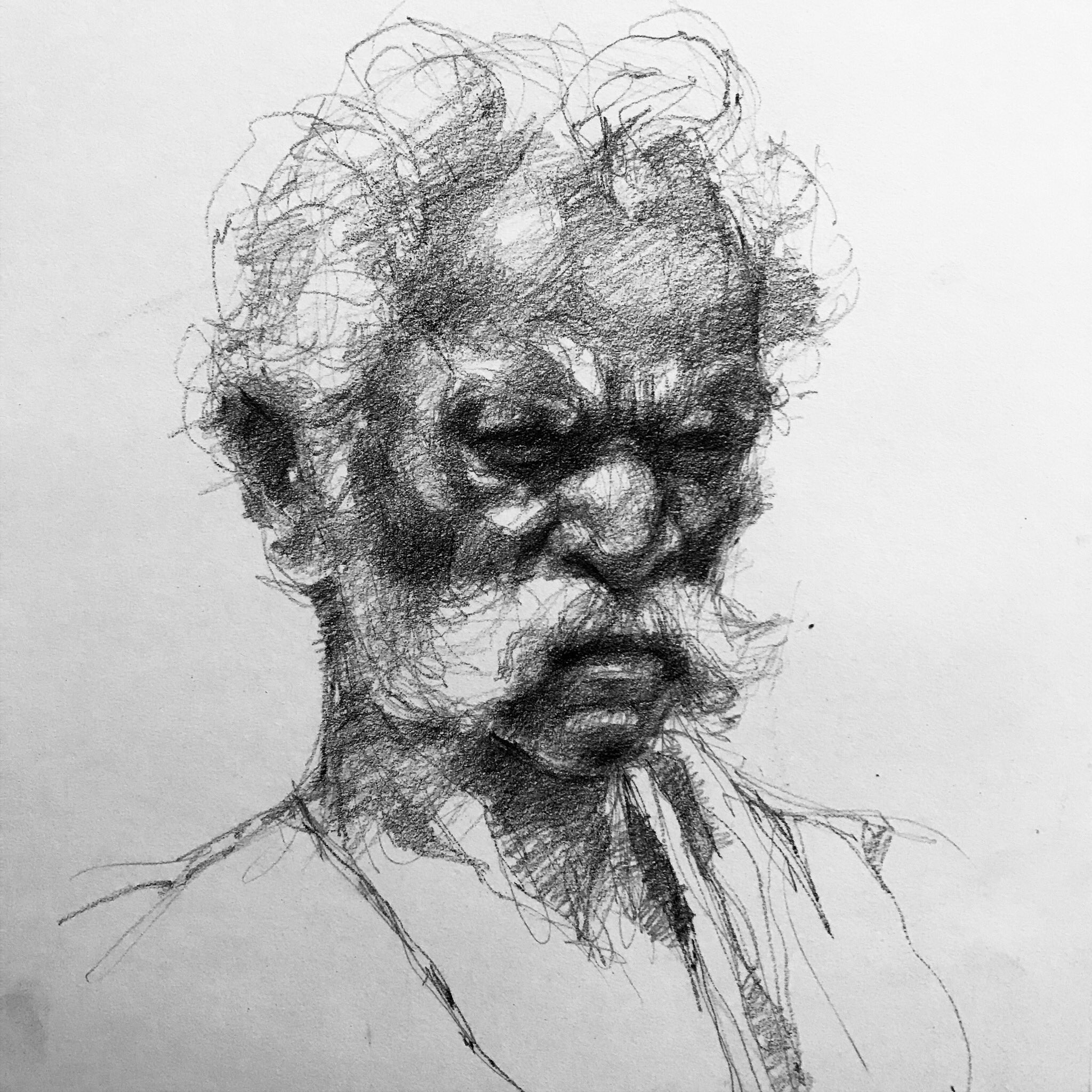Sketch of an old Indian man by kartiksingh957 on DeviantArt