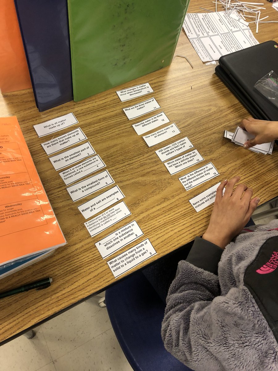 5thWithHicks's tweet photo. What do you do when you’re ahead in science and everyone passed their light test? You celebrate by starting to review the tough stuff early and making a study resource to keep at home! @ScottScorpions #matter #science #sciencematters #😂 #practicemakesperfect https://t.co/27A8DlPclu