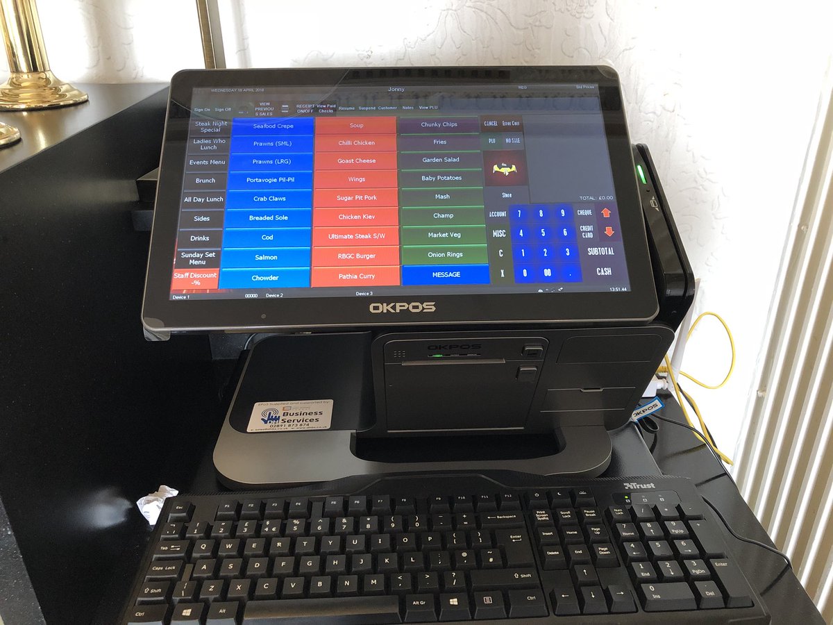 dhbusiness's tweet photo. EPoS install @royalbelfast this week using @icrtouch & #ipad #pockettouch #Software for tableside ordering. Thank you for the repeated business #local #golf #epos #pointofsale #restaurant #icrtouch #Belfasthour @jonnystevenson https://t.co/mvWxVQDJ4y