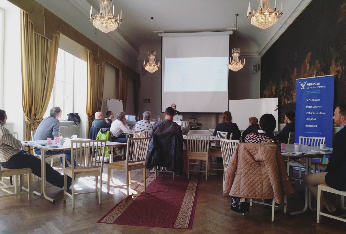 Eficode's tweet image. Tack så mycket to our guests for joining us for our Atlassian themed breakfast event in the beautiful Van der Nootska Palace this morning! #eficodeontour  @AtlassianExpert