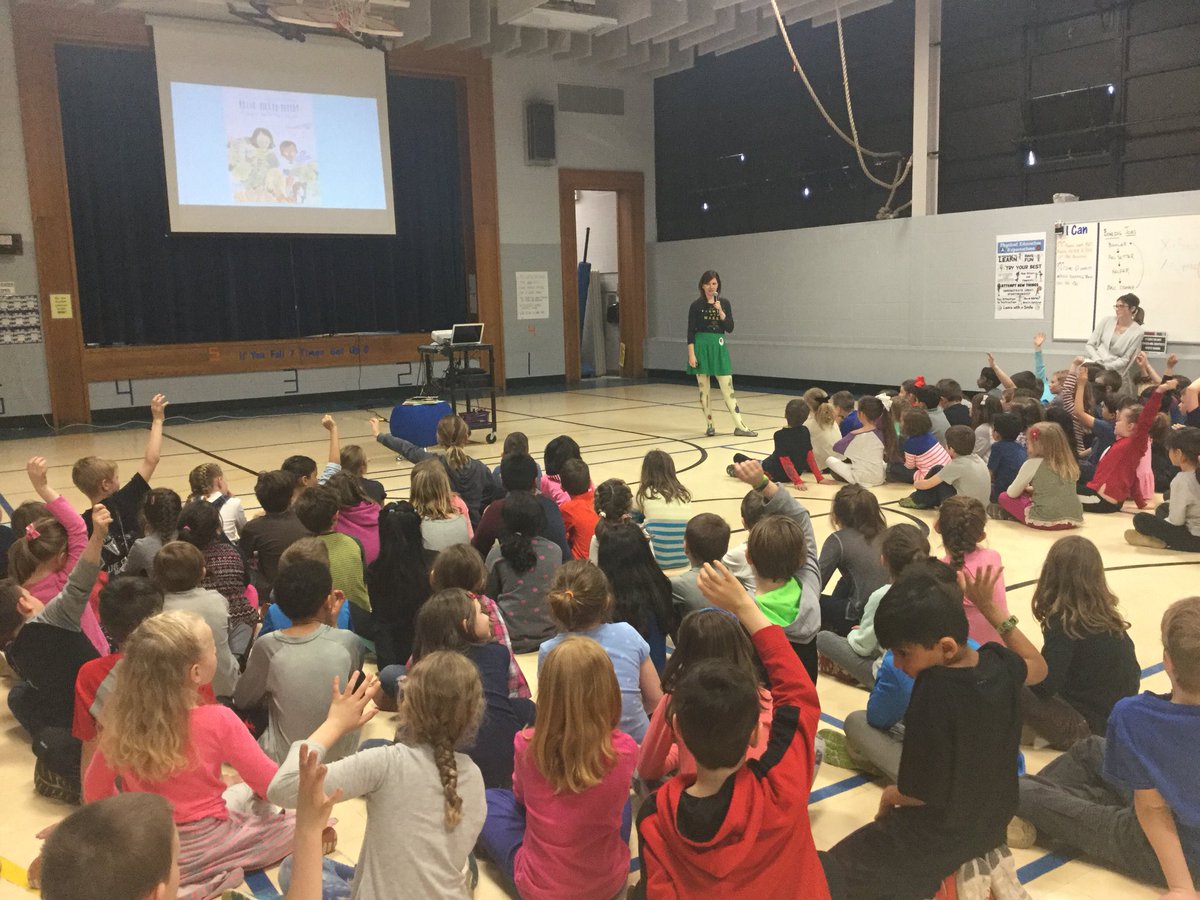 Vahle5th's tweet photo. Our primary Ss celebrated poetry and Farmers Markets with local author, Michelle Schaub! What fun! @Schaubwrites #AuthorsFest #dg58lrcs #HGhuskies https://t.co/uzSfAIOhVe