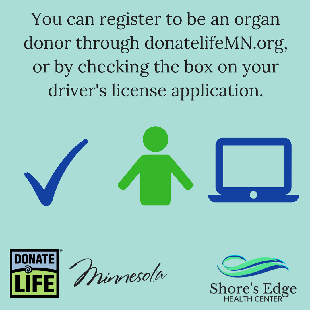 ShoresEdgeHC's tweet photo. Sign up to be an organ donor by checking the box on your driver's license application or online. https://t.co/3oBMWsZPd4 #DonateLife #OrganDonor https://t.co/h8VeMhBf1D