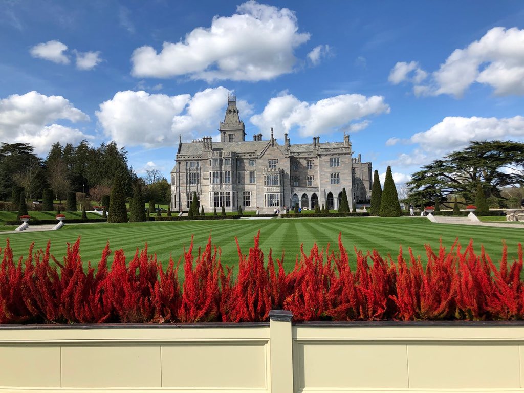 McIlroyRory's tweet photo. A spectacular new golf course with an incredible backdrop of the historic Adare Manor. Looking forward to the exhibition match here tomorrow @TheAdareManor @AdareGC #AdareManor https://t.co/iTffBlsw30