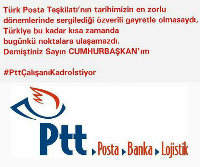TaseronPostaci's tweet photo. #Sandığa65Gün Asli ve asıl işi yapan  5018 SAYILI KANUN DIŞINDA KALAN ÖZEL BÜTÇELİ KURULUŞLAR #SeçimdenÖnceKadro istiyor. #PttÇalışanıKadroİstiyor 
@jsarieroglu
@RT_Erdogan 
@CSGBakanligi
@dbdevletbahceli
@TC_Basbakan 
@EmineErdogan 
@Akparti 
@BA_Yildirim 
@kilicdarogluk https://t.co/PsuzDKDmkz