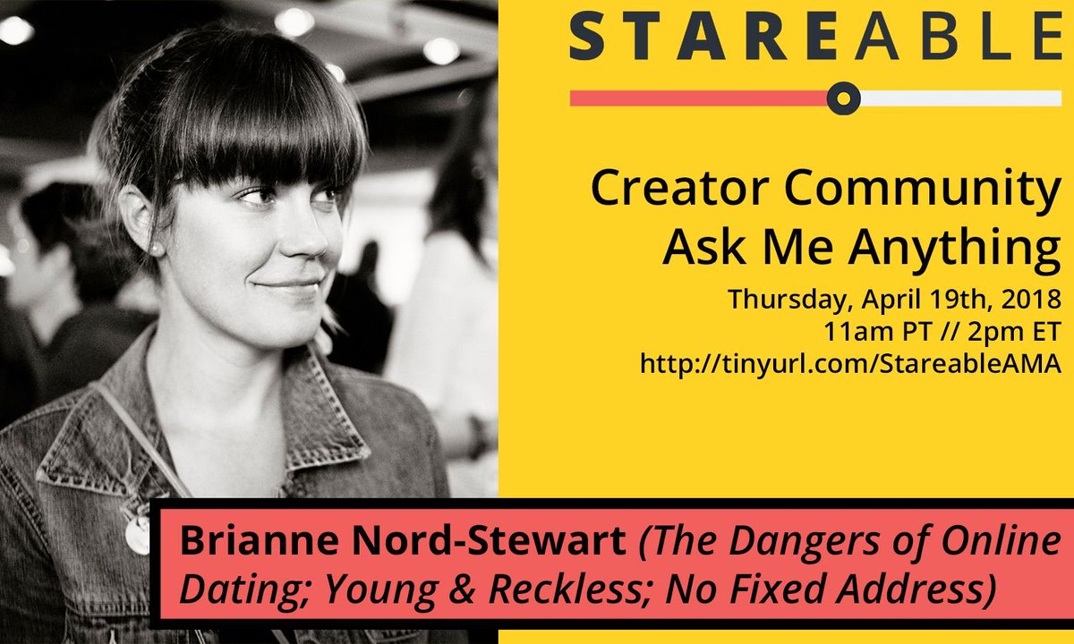 stareable's tweet image. Starting... NOW! #AMA with @bnordstewart, of @DOODtheseries and @ynrtheseries! Click here (bit.ly/2K0FUlh) and ask her.... anything!