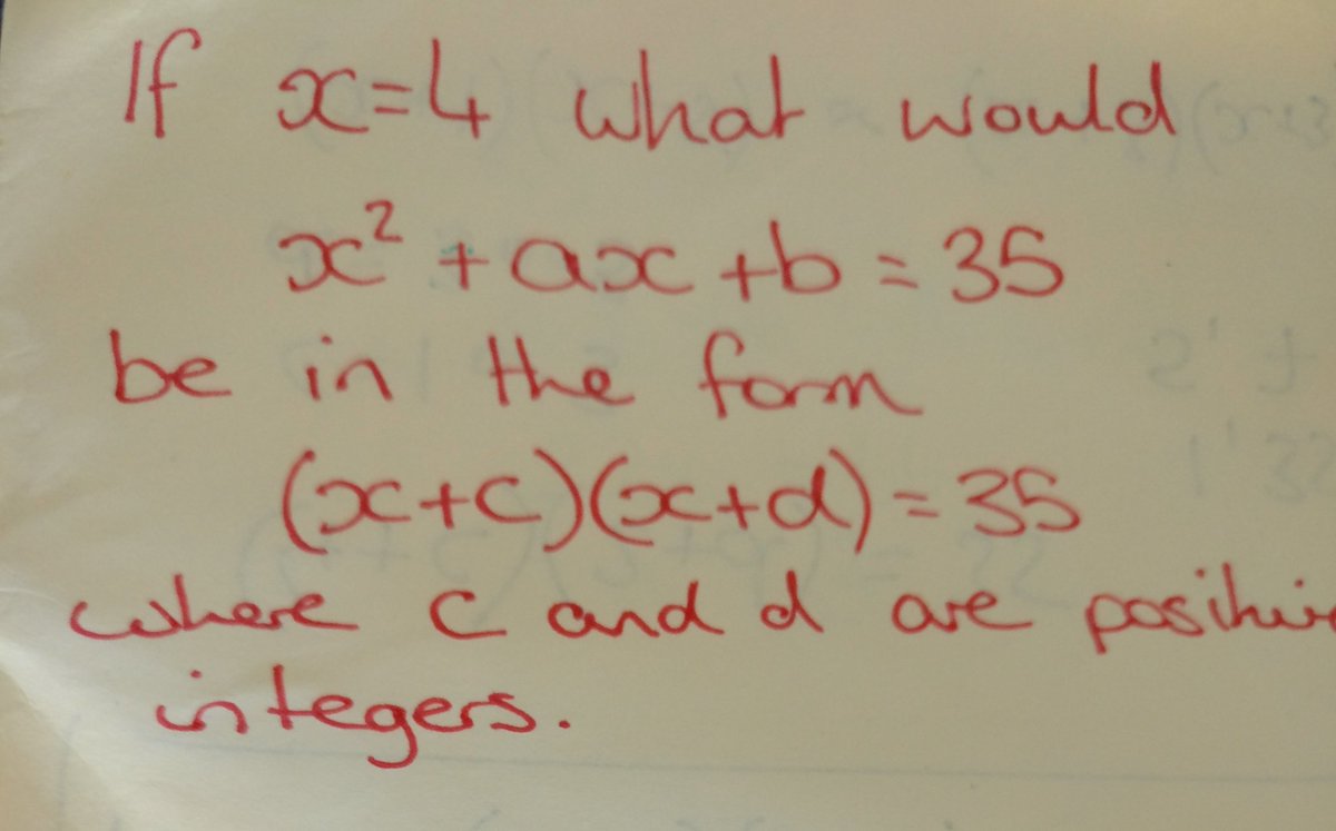 mrmontgom's tweet photo. Playing round with an idea to get students thinking about factorising in a different way. #maths #mathscpdchat #factorising https://t.co/asakEVEoXZ