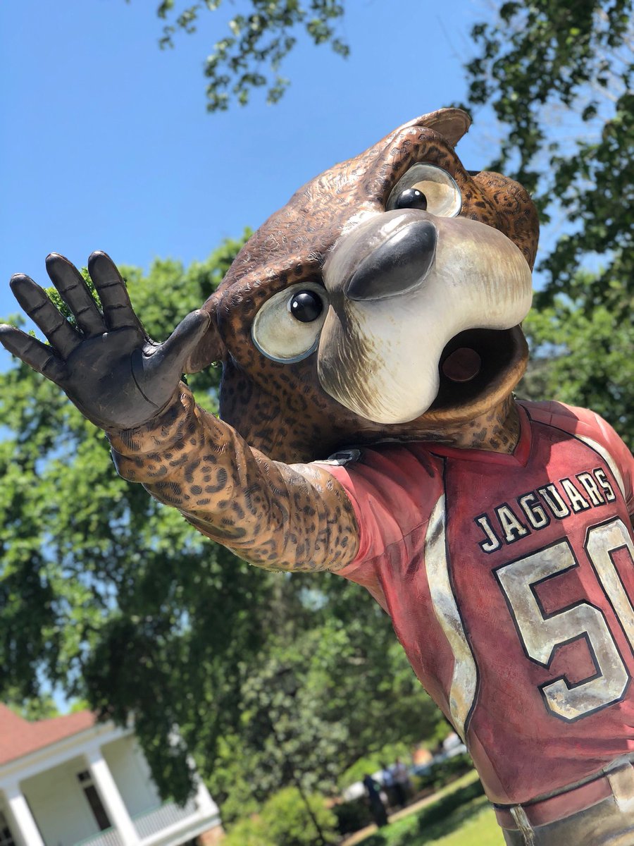 SouthAlabamaWBB's tweet photo. At South Alabama every day is #NationalHighFiveDay thanks to South Paw! #WeAreSouth https://t.co/EINKGzbj9r