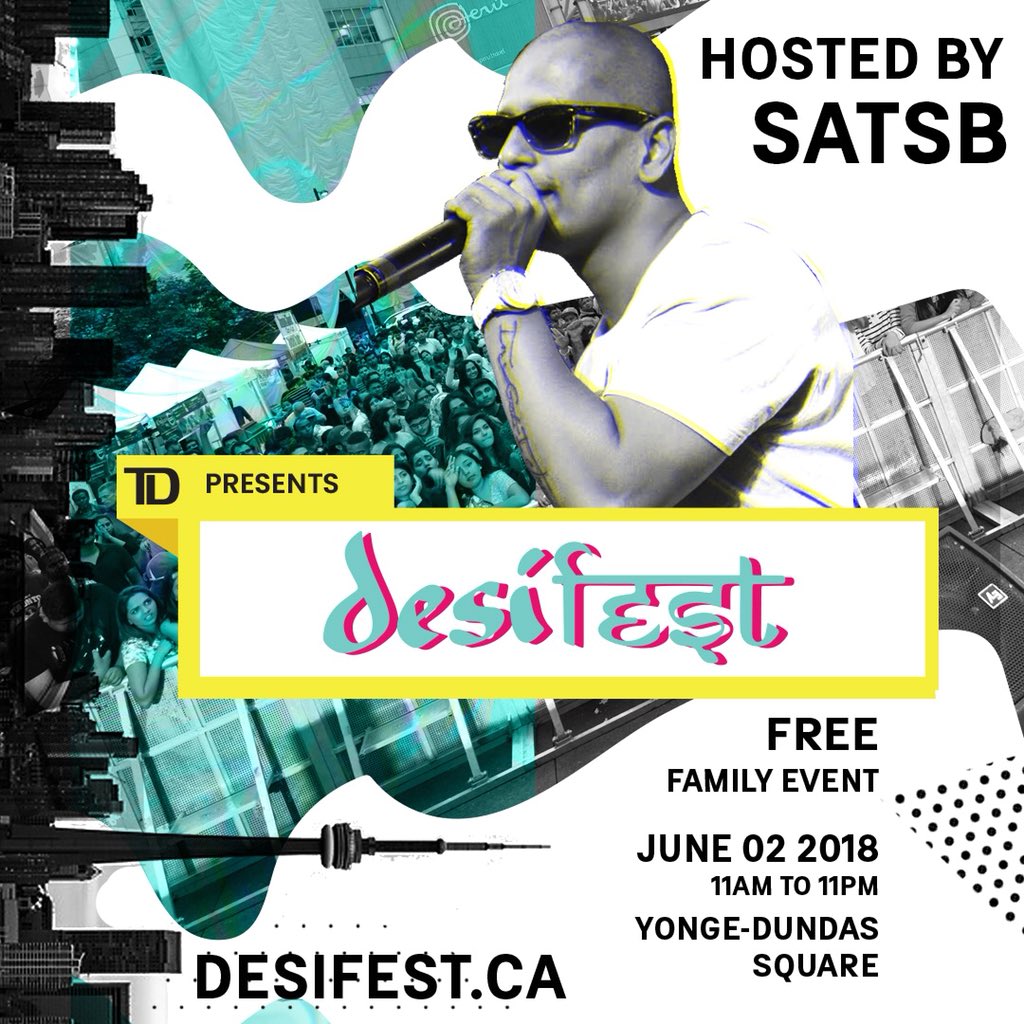 sarbjitkaur1's tweet photo. After 20 years I finally get to work with my friend (since @RyersonU days!) Satish Bala founder of @desifestmusic I’m doing the #PR #media folks! Let’s get into festival mode! Presented by TD | June 2nd at Yonge-Dundas Square. 12hr of music! desifest #desifest2018 #getdesified https://t.co/y39igsl5Gk