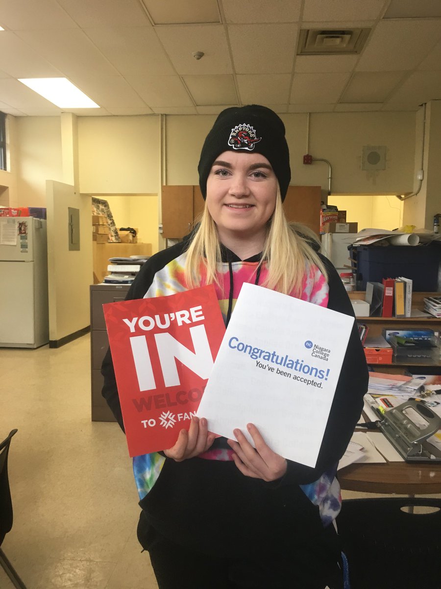 Thanx to the NIAGARA Link program this wonderful girl now has to make a tough decision. @StamfordNation we are so proud!