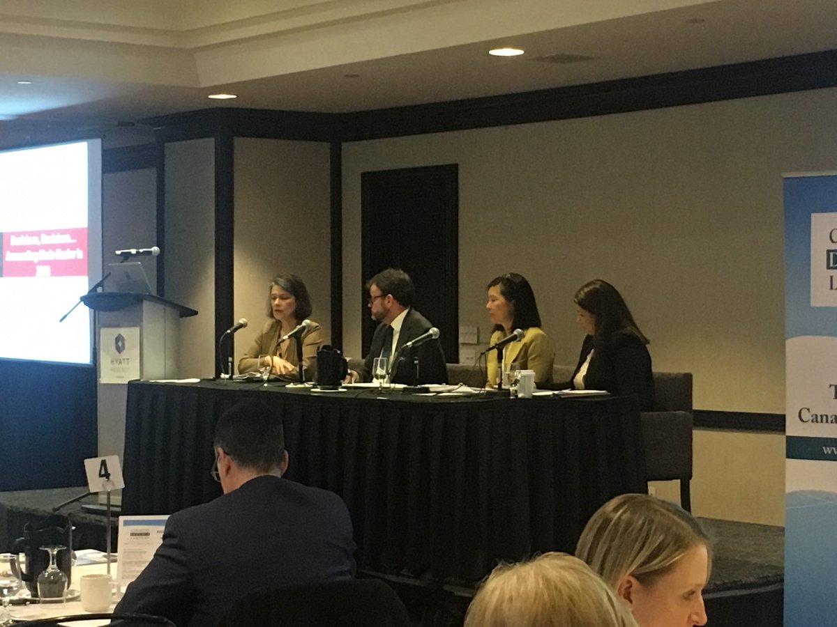 CDLawyers's tweet photo. Procedural Tips & Issues at the LAT panel - Jonathan Batty, LAT Heather Kawaguchi @ztghlaw Rasha El-Tawil @SiskindsLLP Facilitated by @maiabent @LernersPPIG #CDL #CDLABSpring2018 #PracticallySpeaking https://t.co/B5jx6AtQqe