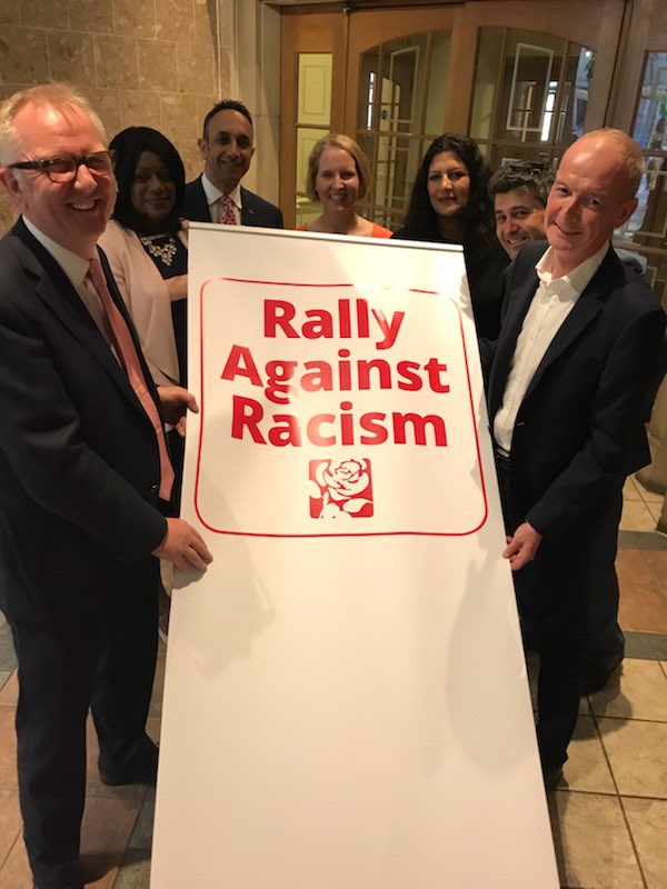 patmcfaddenmp's tweet photo. At the Rally Against Racism in Birmingham tonight.  Strong voices spelling out how wrong Enoch Powell was in that infamous speech made 50 years ago. https://t.co/6x2DBWnOMs