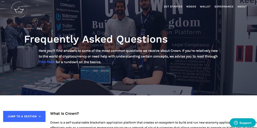 CrownPlatform's tweet photo. We have added a FAQ section to our new $CRW website. It is a great guide for those who want to better understand Crown! Check it out:

https://t.co/WEf6aPwJfY https://t.co/ox9MOrG47O