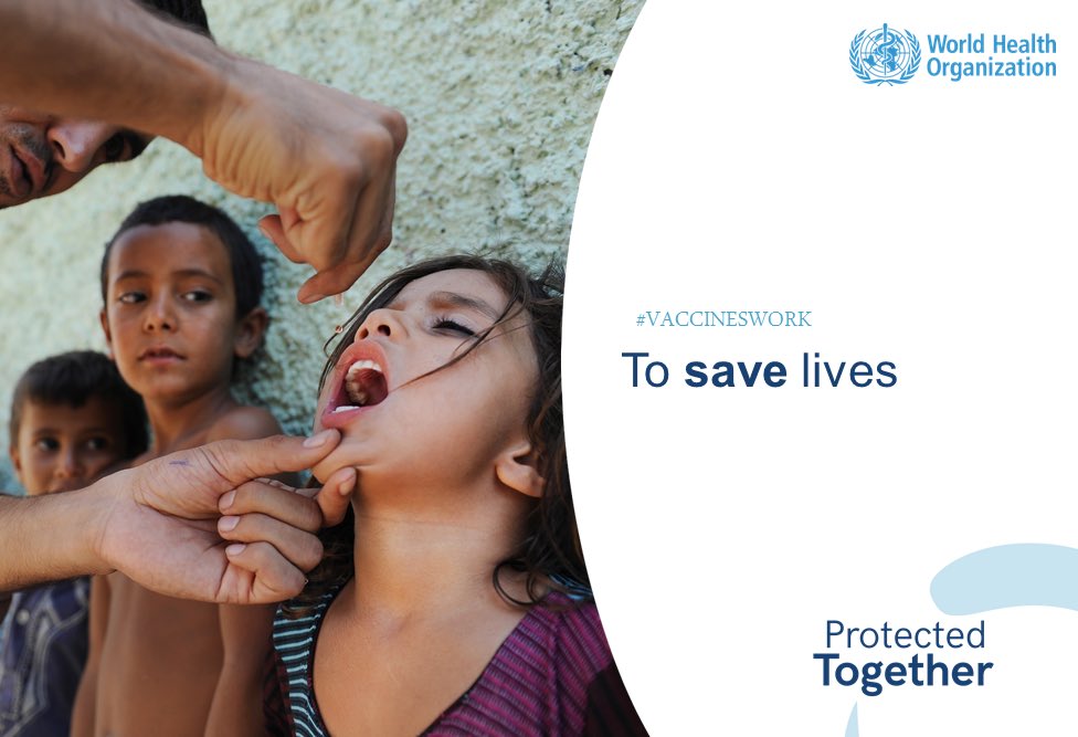 #VaccinesWork to save lives! Over 400 million children are vaccinated each year to #EndPolio, no matter who they are or where they live bit.ly/2y3Zd6h