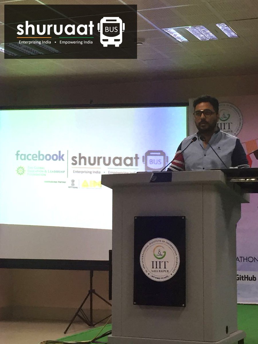 tGELF's tweet photo. Here are glimpses from the Shuruaat Bus' visit to IIIT Naya Raipur today. Thank you @jawahar4, @VaderaTushar and Vikram Aditya Tirthani for joining us and motivating the participants with your inspiring stories.

#DontMissTheBus #StartAb https://t.co/UZeVvegPDU