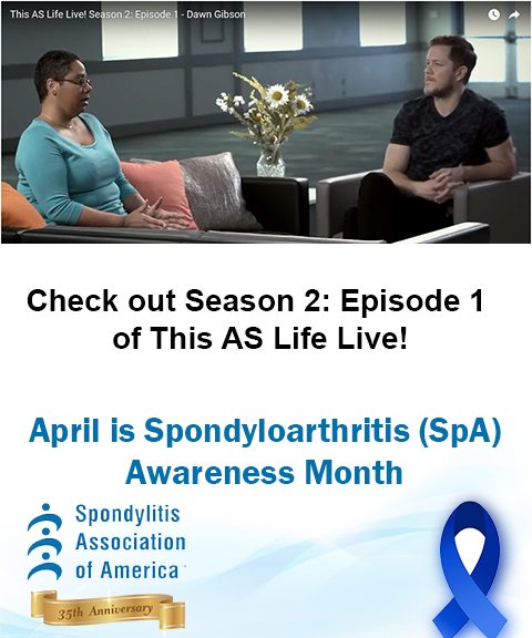 spondylitis's tweet photo. In this Season 2 premiere episode of #ThisASLife, Host @DanReynolds speaks with #SpoonieChat founder and advocate @DawnMGibson for
helpful tips on managing sleep #ThinkSpondy https://t.co/TyaFrtmmca https://t.co/5oOMPU7UNK