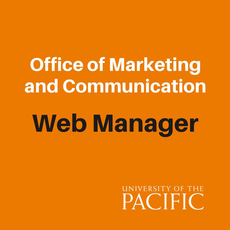UOPCareer's tweet image. #UOP Office of Marketing and Communications is looking for a full-time #WebManage. Manage all 3 campus websites and web projects! For more information and to apply, visit pacific.peopleadmin.com/postings/9847
#UOPacific #UOP #pacific #university #UOPcareer #careers #careercenter #students