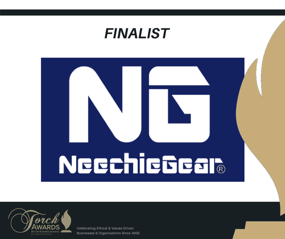 BBBcentralcan's tweet photo. 2018 Torch Award Finalist | @NeechieGear was founded by Kendal Netmaker, of Sweetgrass F.N. Having received support as a kid to play soccer, today Neechie Gear commits part of its proceeds to support underprivileged youth in sport. #bbbsktorch #proudlocalethical https://t.co/TnwMAIFCib