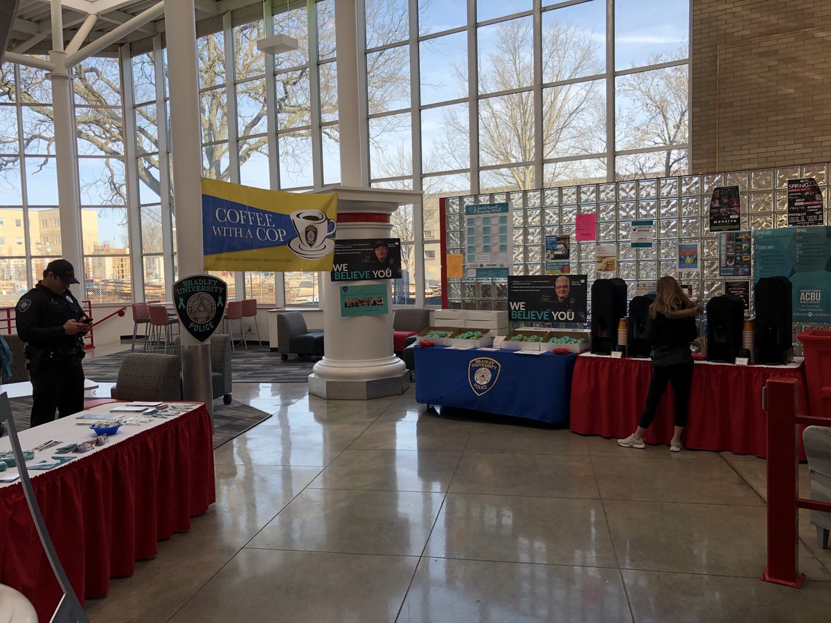 BradleyUPolice's tweet photo. Some photos from the #BUSAAM Coffee w/a Cop today! Thank you all for coming! https://t.co/YC41uqKu4I