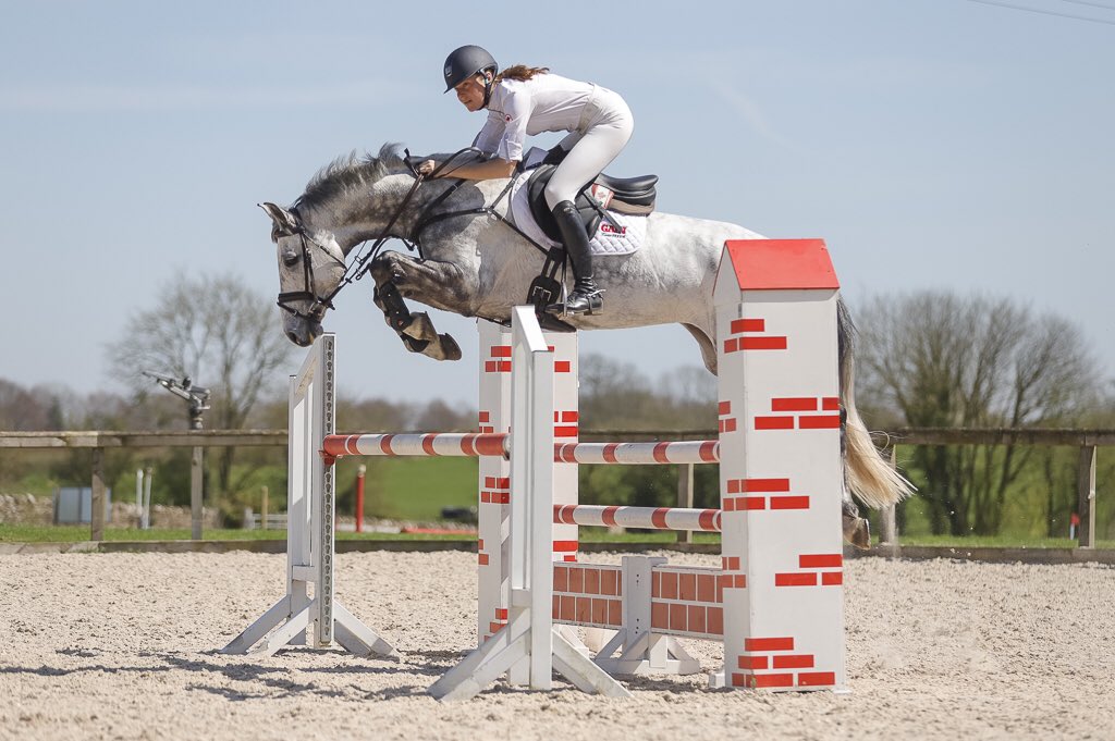 CranfordStud's tweet photo. Good day out show jumping the horse’s in the sunshine at Rectory! Bambi showing us how it’s done! ☀️☀️ #starforthefuture https://t.co/lYe2UM5epS