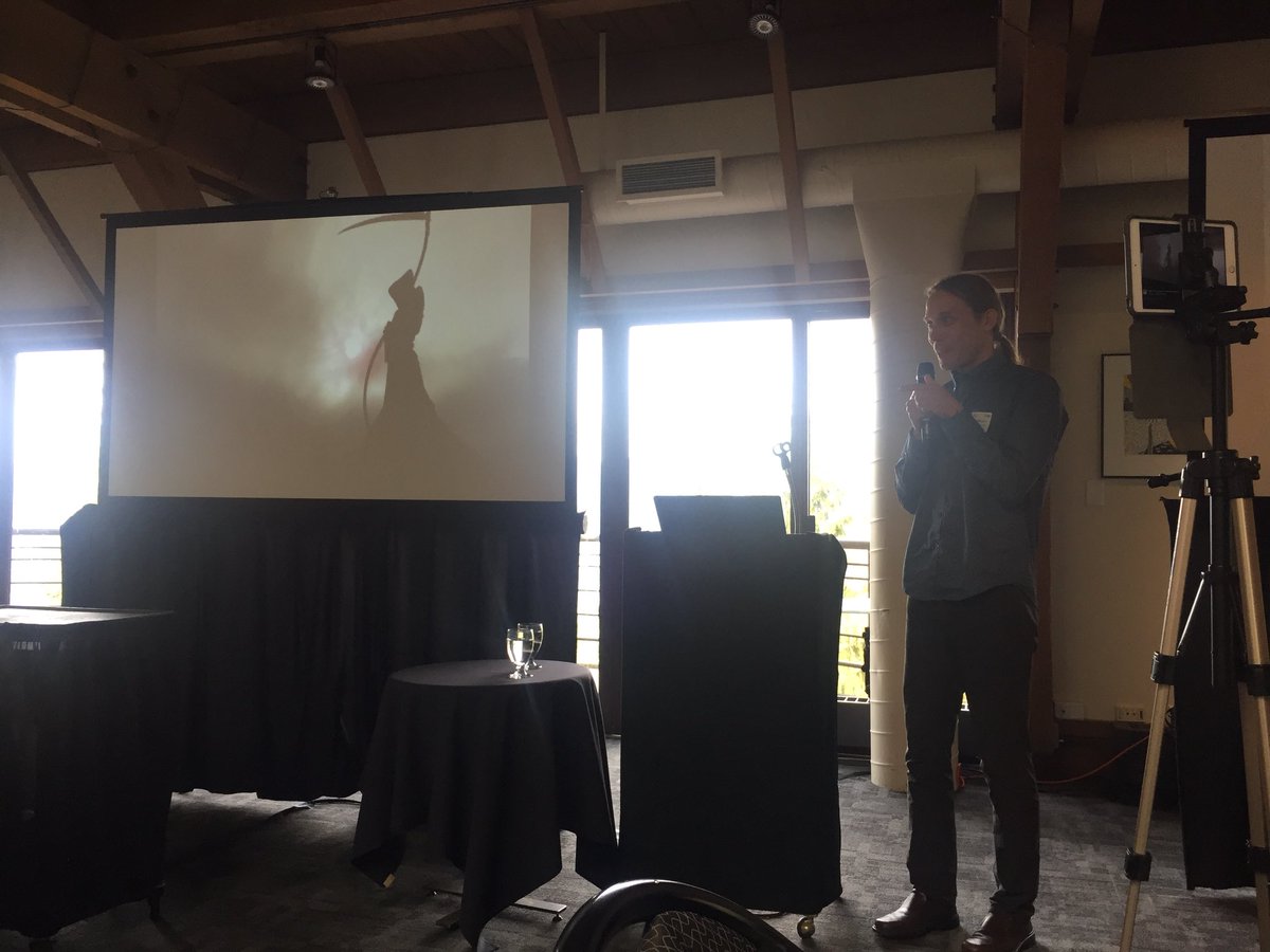 brea_mccauley's tweet photo. @Jon_W_Moore on the six phases of creating conference presentations: “Create a full story, with a narrative, characters, beginning, middle, and end” #FENVious @SFUENV https://t.co/CRFB06PyhK
