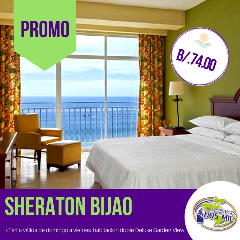 Viajesdosmil's tweet photo. ¡Seguiiiiimos con la promoción para el día del trabajo! Puedes irte el fin de semana para el Sheraton Bijao, etiqueta con quién te quieres ir. https://t.co/Cwkp9sUU9S