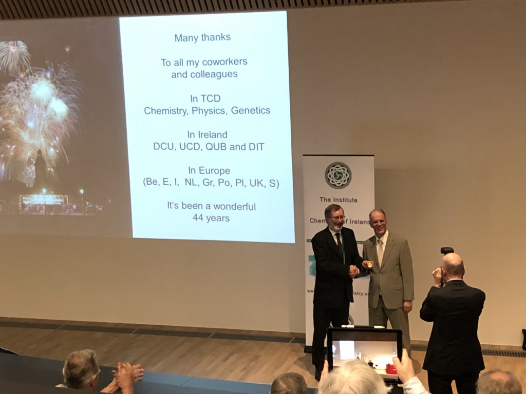 A fantastic lecture from one of my Ph.D. supervisors, Prof. John Kelly, to celebrate his receipt of the Boyle Higgins Gold Medal from <a href="/irishchemistry/">ICI Ireland</a> for his outstanding contribution to Chemistry.