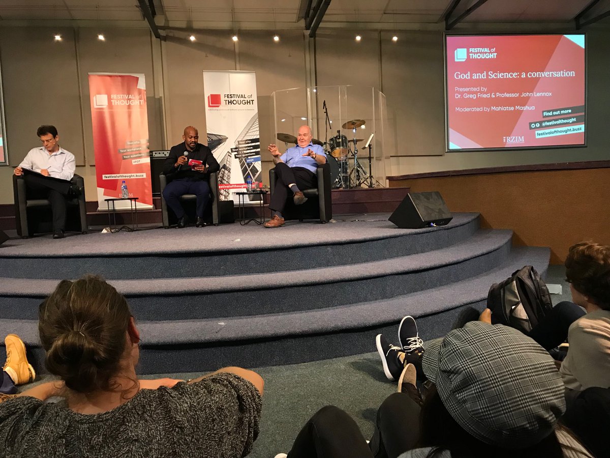 festivalthought's tweet photo. “I found that the Christian worldview was robust enough to give me much more satisfactory answers than atheism was giving me.”

— @ProfJohnLennox describing his personal journey on “God and Science” in a conversation with Dr. Greg Fried in Cape Town #FOTSA #lifemeansmore https://t.co/Pi0q45ZoPG